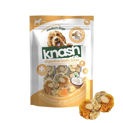 Knash Calming Loofa Bites med Pumpa & Ingefära 100g
